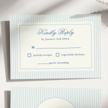 Formele Preppy Franse Blauwe Strepen RSVP
