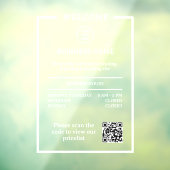 Formele professionele kantooruren QR-code Raamsticker (Vel 3)