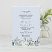 Formele puistblauw beide ouders bruiloft II Kaart (Staand voorkant)