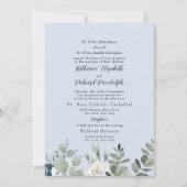 Formele puistblauw beide ouders trouwen kaart (Voorkant)