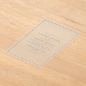 Formele puistblauw Klassieke bruiloft van het Manu Acryl Uitnodigingen (Laagn)