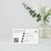 Formele QR-code wereldkaart Visitekaartje (Staand voorkant)