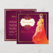 Formele Quinceañera/Quince años princess Kaart (Voorkant / Achterkant)