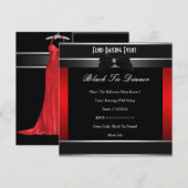 Formele Red Black Stropdas Corporate Invite Kaart (Voorkant / Achterkant)