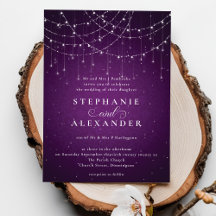 Formele Royal Paarse Elegante String Lights Bruilo