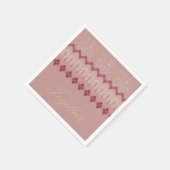 Formele roze Bourgogne en Floral Servet (Hoek)