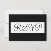 Formele RSVP bruiloft zwart wit Kaartje (Voorkant)