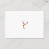 Formele Rust Bloemen Crest Monogram Trouwdetails Informatiekaartje (Achterkant)