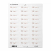 Formele Rustieke Bloem Crest Monogram Huwelijk Etiket (Full Sheet)