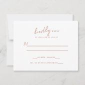 Formele rustieke Floral Crest RSVP Monogram Huweli (Voorkant)