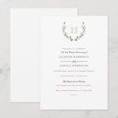 Formele & Rustieke Groene Jubileum Uitnodiging (Voorkant / Achterkant)