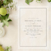 Formele Sage Green Classic Script Wedding Acryl Uitnodigingen