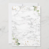Formele Sage Green Greenery Gold Marble Wedding Kaart (Achterkant)