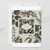 Formele Sage Green Leafy Crest Monogram Wedding IV Kaart (Achterkant)