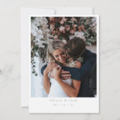 Formele Sage Green Script Fotobruiloft Save The Date (Achterkant)