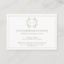 Formele  Sage Groene Monogram Bruiloft