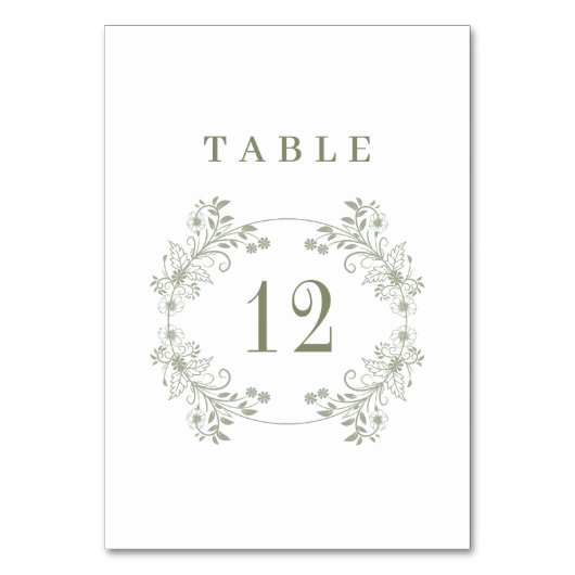 Formele  Sage Groene Monogram Bruiloft Kaart (Voorkant)