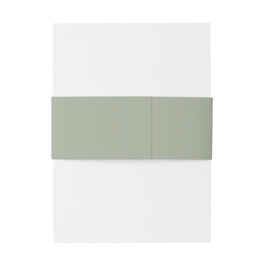 Formele  Sage Groene Monogram Bruiloft Uitnodigingen Wikkel (Achterkant Voorbeeld)