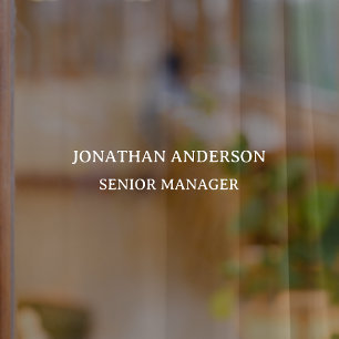 Formele School Kantoor Naam Bord Deur Raamsticker