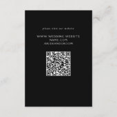 Formele schuifbladeren Zwart-wit Details Informatiekaartje (Achterkant)