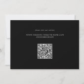 Formele schuifbladeren zwart-wit foto save the date (Achterkant)