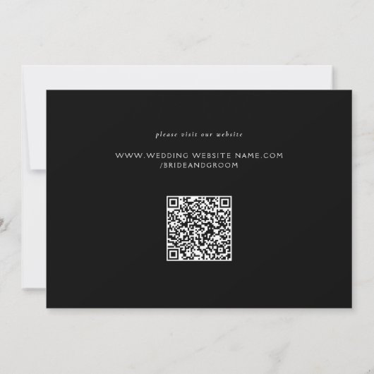 Formele schuifbladeren zwart-wit foto save the date (Achterkant)