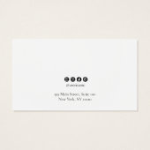 Formele Script Elegant White Earring Display Kaart (Achterkant)