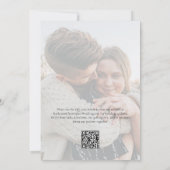 Formele Script Foto Zwart Wit Elegant Huwelijk Kaart (Achterkant)