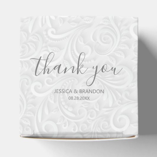 Formele script kalligrafie dank u bedankdoosjes (Bovenkant)