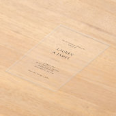 Formele Script Zwart-wit bruiloft uitnodiging (Laagn)