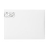 Formele scrollen bladeren zwart-wit bruiloft (Voorkant)