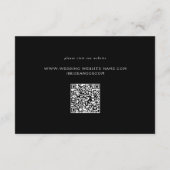 Formele scrollen bladeren zwart wit ontvangst informatiekaartje (Achterkant)