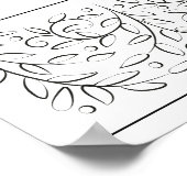 Formele scrollen verlaat bruiloft zitgrafiek poster (Hoek)