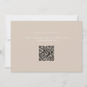 Formele Scrolling Leaves Sandy Beige Bruiloft Kaart (Achterkant)