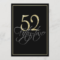 Formele Silver Black en Gold 52e verjaardag