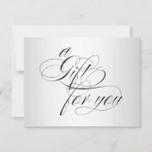 Formele Silver Calligraphy Script Cadeaucertificaa (Voorkant)