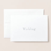 Formele Silver Foil parents Wedding Invitation Folie Kaarten (Voorkant met envelop)