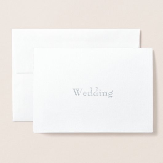 Formele Silver Foil parents Wedding Invitation Folie Kaarten (Voorkant met envelop)