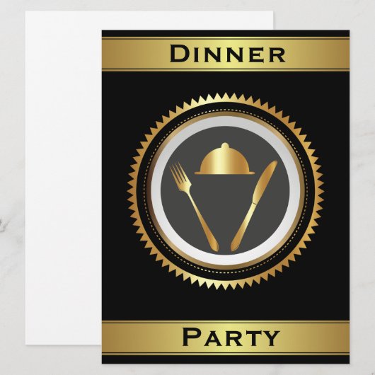 Formele Sjabloon voor uitnodigingen voor binnenpar (Voorkant / Achterkant)