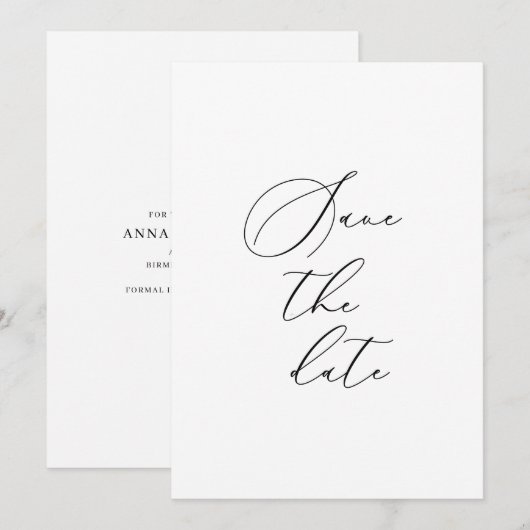 Formele sparen de Kaart van de Datum (Voorkant / Achterkant)