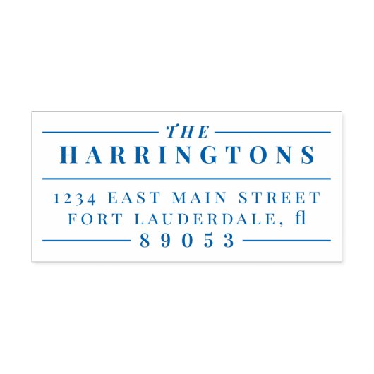 Formele  stijl familienaam retouradres  zelfinktende stempel (Design)