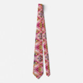 Formele stropdas | Marmer roze & goud (Voorkant)