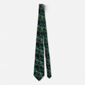 Formele stropdas | Marmer Teal Blauw & Goud (Voorkant)