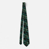 Formele stropdas | Marmer Teal Blauw & Goud (Achterkant)