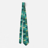 Formele stropdas | Marmer Teal Blauw & Goud (Achterkant)