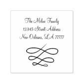 Formele Swirly Line - Zelfinkt adresstempel Zelfinktende Stempel (Design)