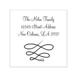 Formele Swirly Line - Zelfinkt adresstempel Zelfinktende Stempel