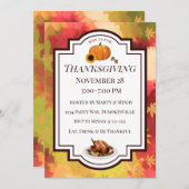 Formele Thanksgiving herfst Verlaat Turkije Kaart (Voorkant / Achterkant)