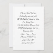 formele thee-Vrijgezellenfeest M&D Kaart (Achterkant)