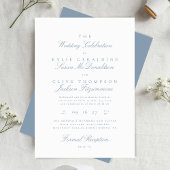 Formele Traditionele Elegante Klassieke Dusty Blue Kaart